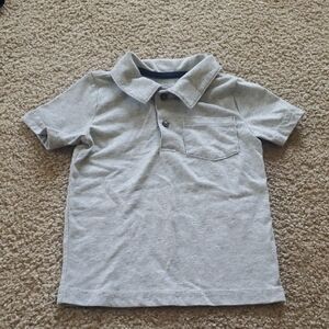 Carter's 2T Gray Polo Collared Short Sleeve Button Shirt Toddler Boys